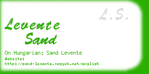 levente sand business card